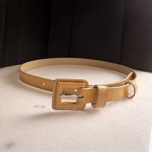 LK Bennett Patent Leather Tan Belt | XS-S